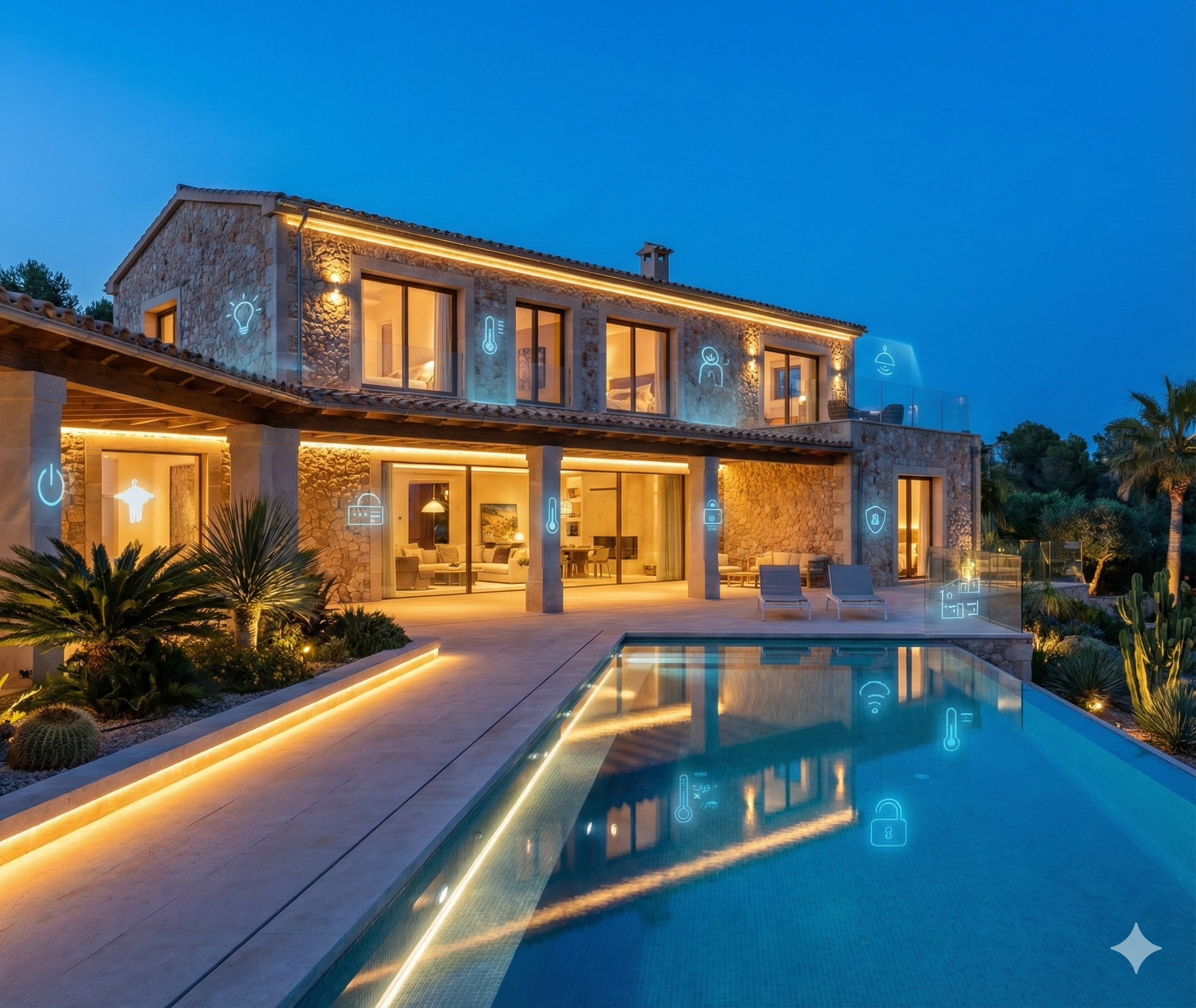 Smart Home Steuerung mit Laptop und Tablet auf Mallorca