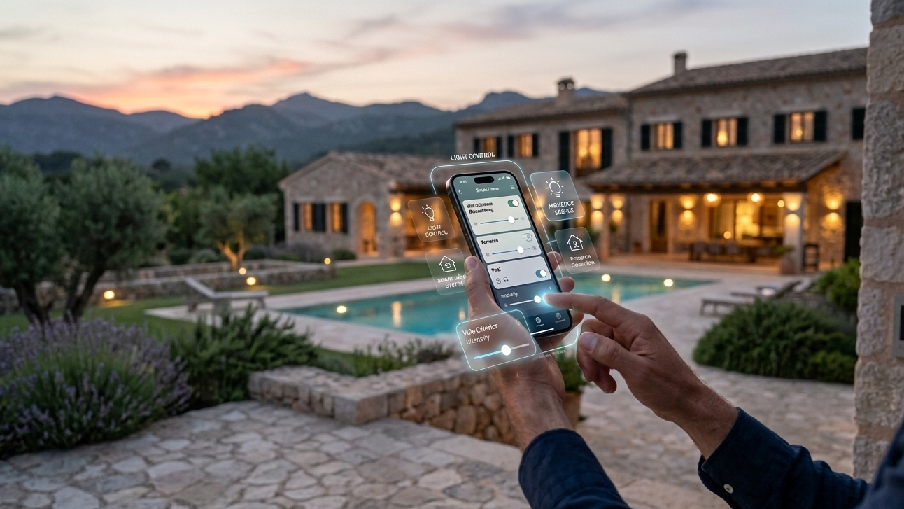 Smart Home Licht-Steuerung einer Finca auf Mallorca über eine App